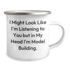 Model Building Fun Gifts from Friends, Funny Camping Mug for Dad's Model Building Hobby, Gifts for Husband or Father's Day Unique