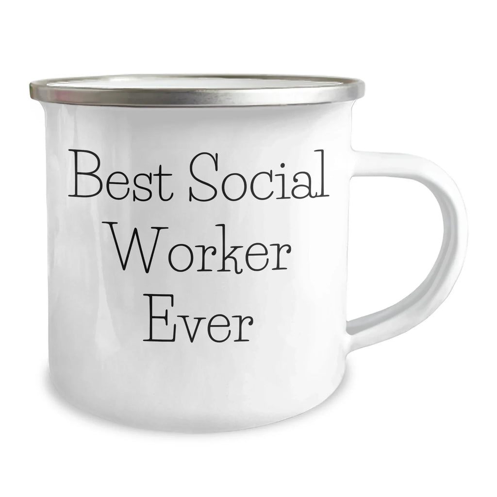 Funny Social Worker Gifts from Friends, For Best Social Worker Ever, Camping Mug for Graduation Unique Gifts