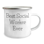 Funny Social Worker Gifts from Friends, For Best Social Worker Ever, Camping Mug for Graduation Unique Gifts