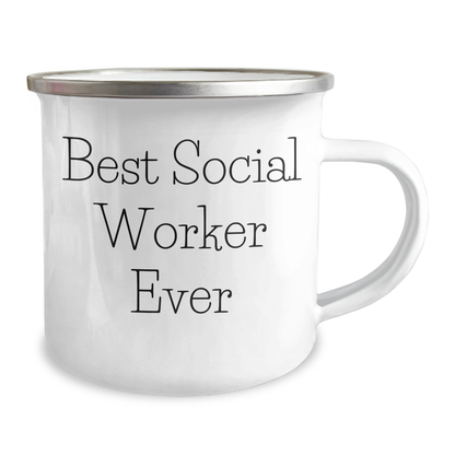 Funny Social Worker Gifts from Friends, For Best Social Worker Ever, Camping Mug for Graduation Unique Gifts - Image 2