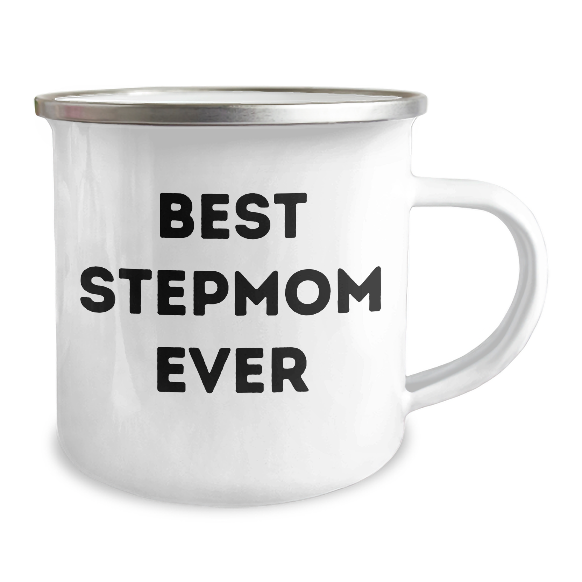 Funny Stepmom Gifts from Men to Best Stepmom Ever for Father's Day Unique Camping Mug, 12 oz Stainless Steel with Enamel Finish - Image 2