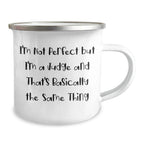 Judge's Delight Gift for Graduation, Funny 'I'm Not Perfect' Camping Mug for Judge, Gifts from Friends