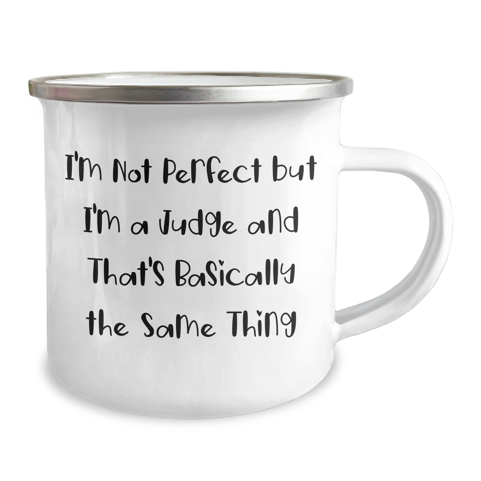 Judge's Delight Gift for Graduation, Funny 'I'm Not Perfect' Camping Mug for Judge, Gifts from Friends - Image 2