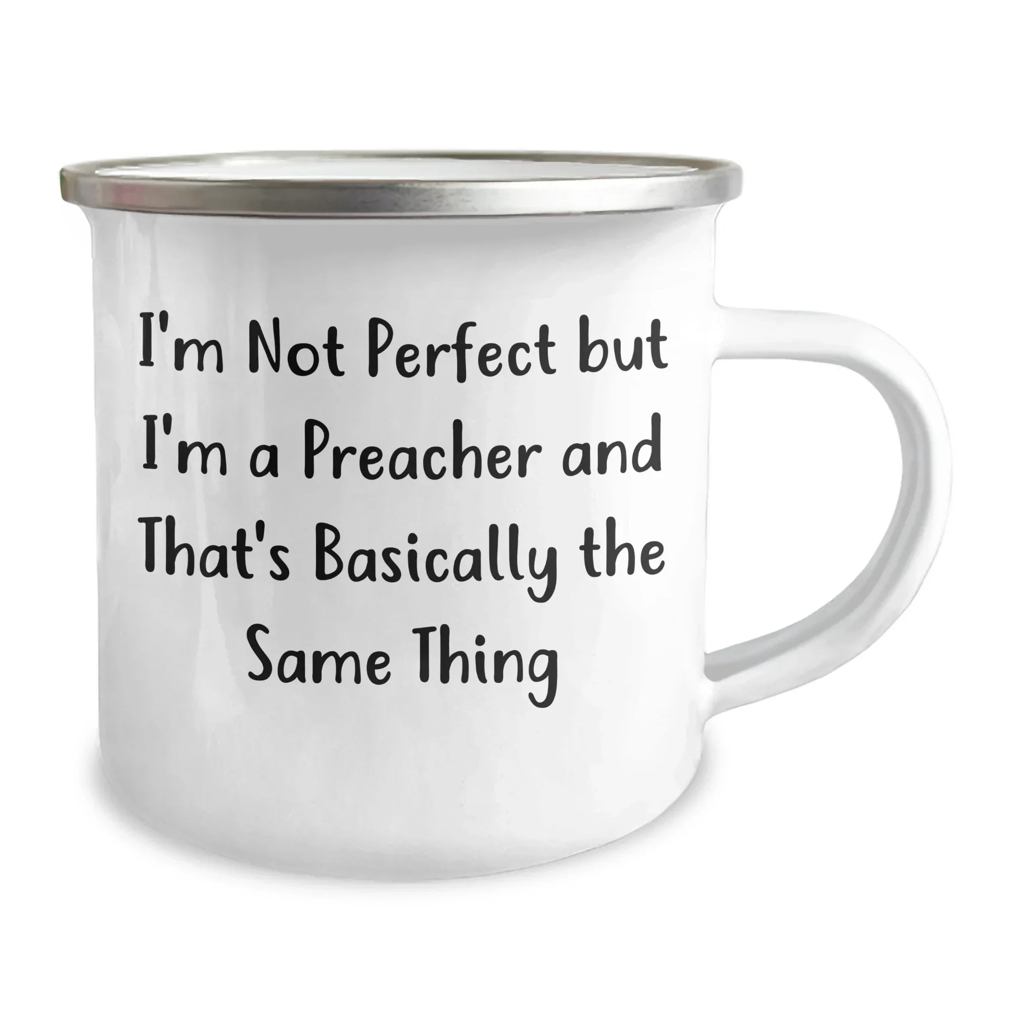 Preacher Humor Camping Mug Gifts from Men to Preacher, Funny Quote Dad's Day Unique Gifts