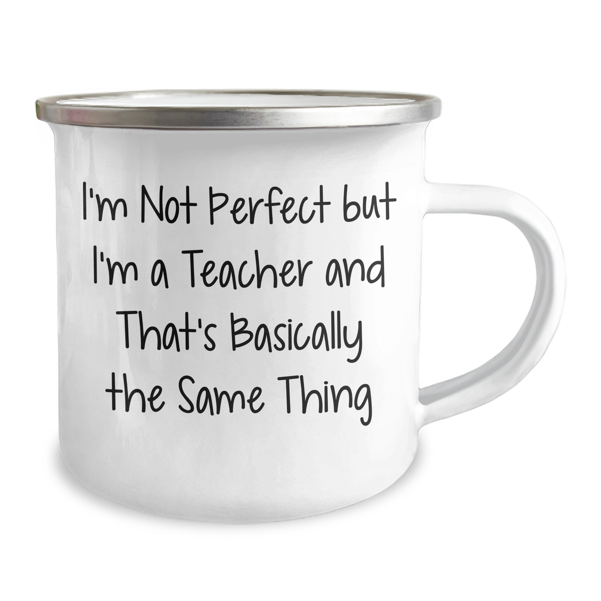 Funny Teacher Gifts from Men to Men, Teacher Appreciation, Camping Mug for Graduation Unique Gifts, 'I'm Not Perfect But I'm A Teacher' - Image 2