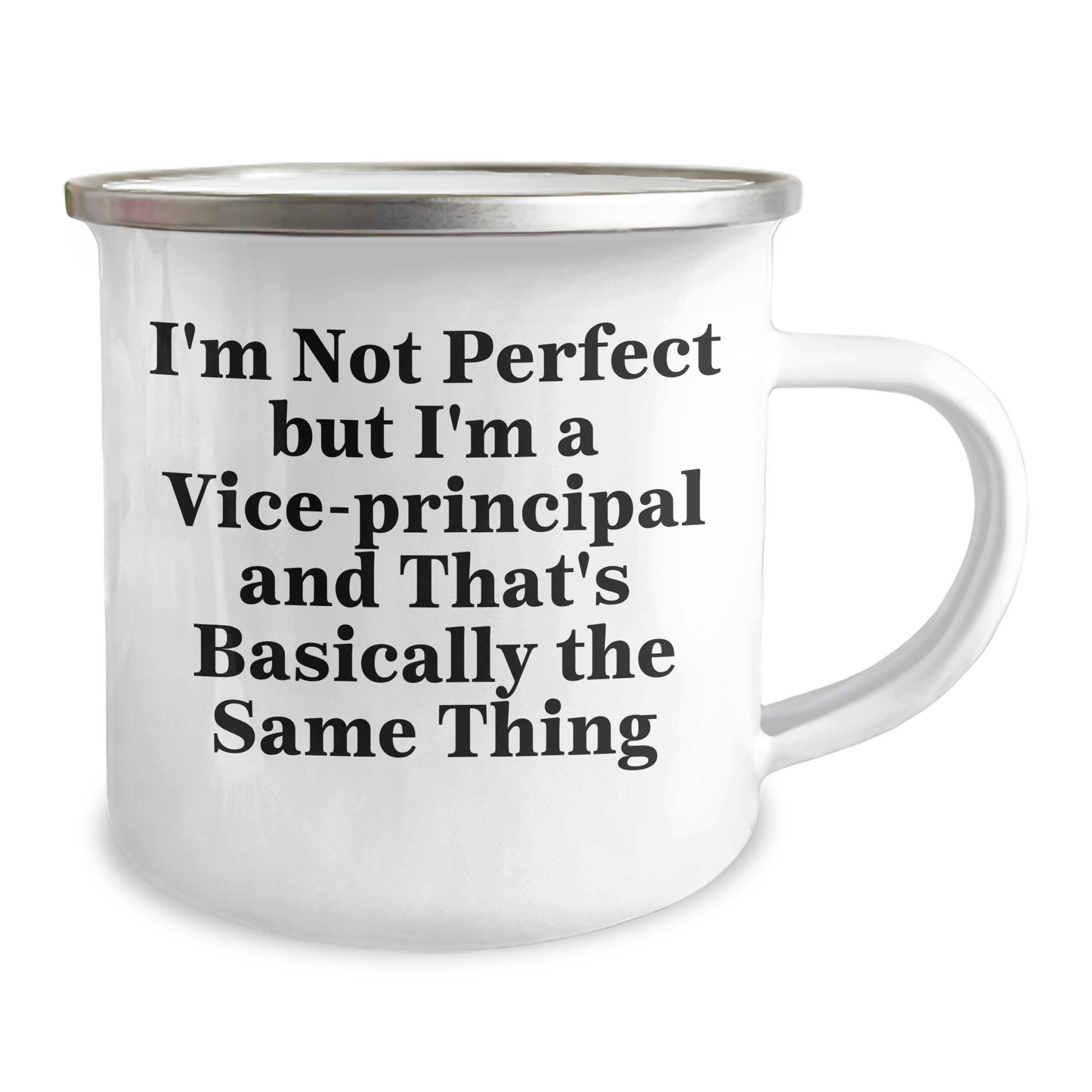 Funny Vice-principal Gifts for Men from Friends - I'm Not Perfect Camping Mug for Graduation - Image 2