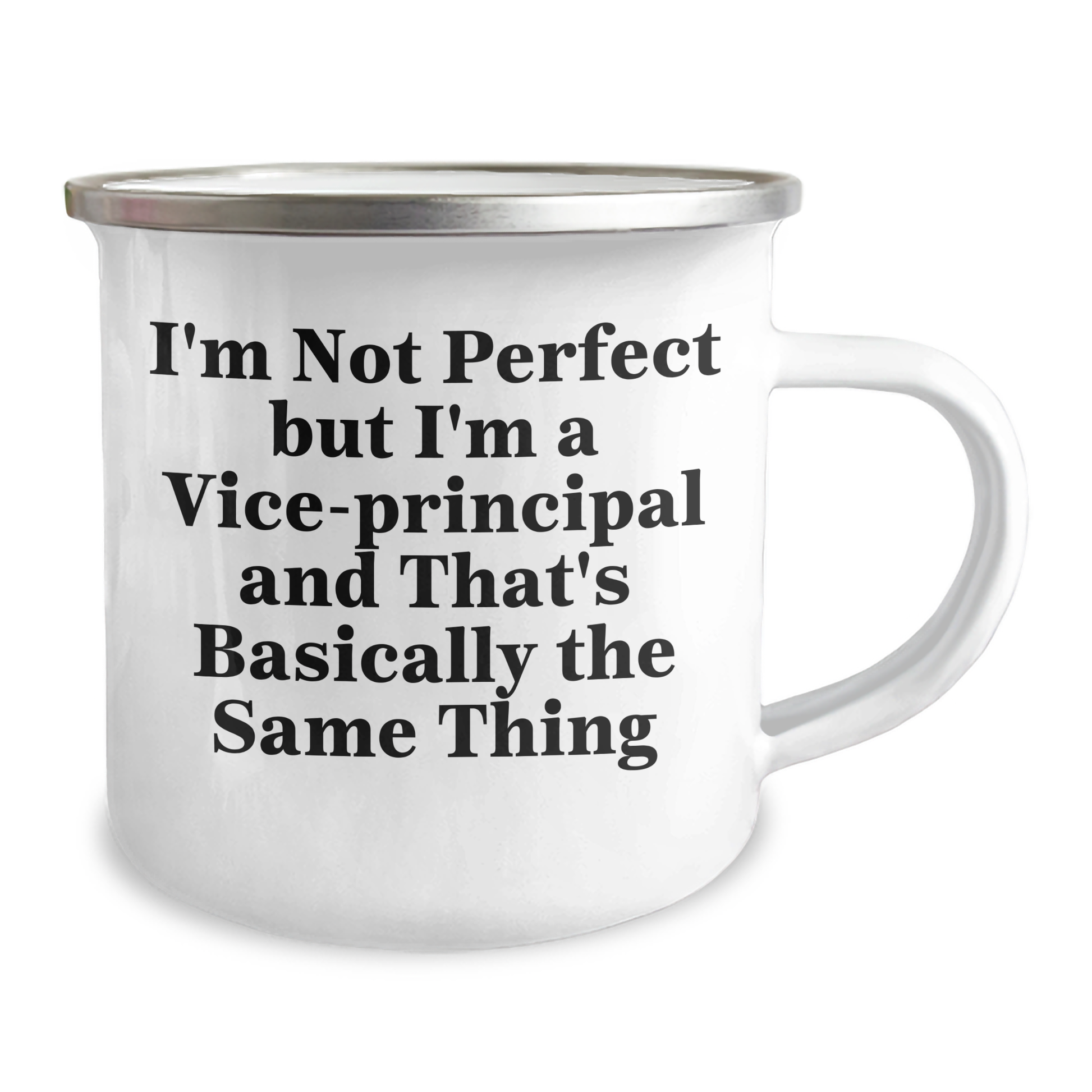 Funny Vice-principal Gifts for Men from Friends - I'm Not Perfect Camping Mug for Graduation - Image 2