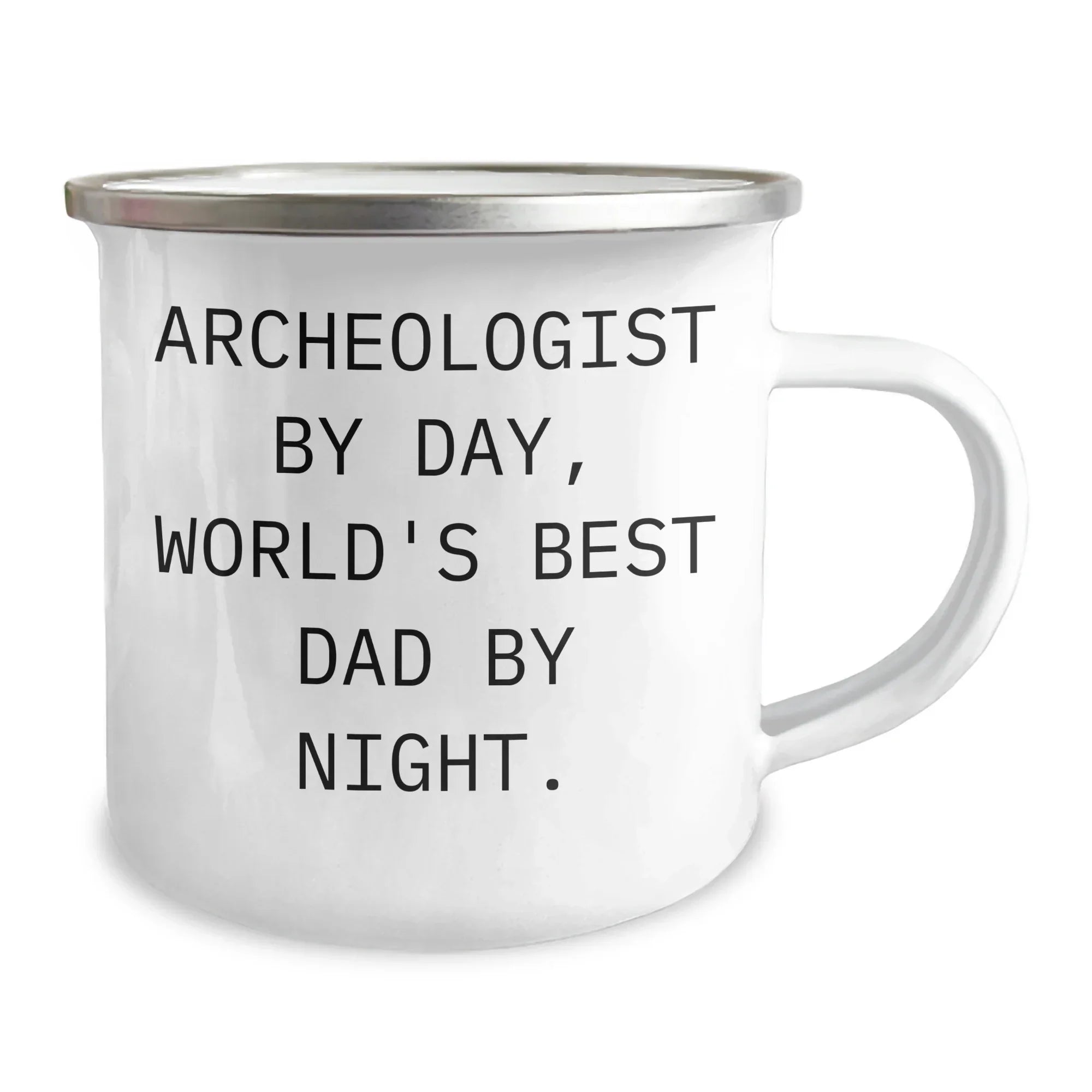 Archeologist Gifts, Camping Mug for Graduation, Funny Quote 'Archeologist By Day, World's Best Dad By Night' Gifts from Dad to Archeologist