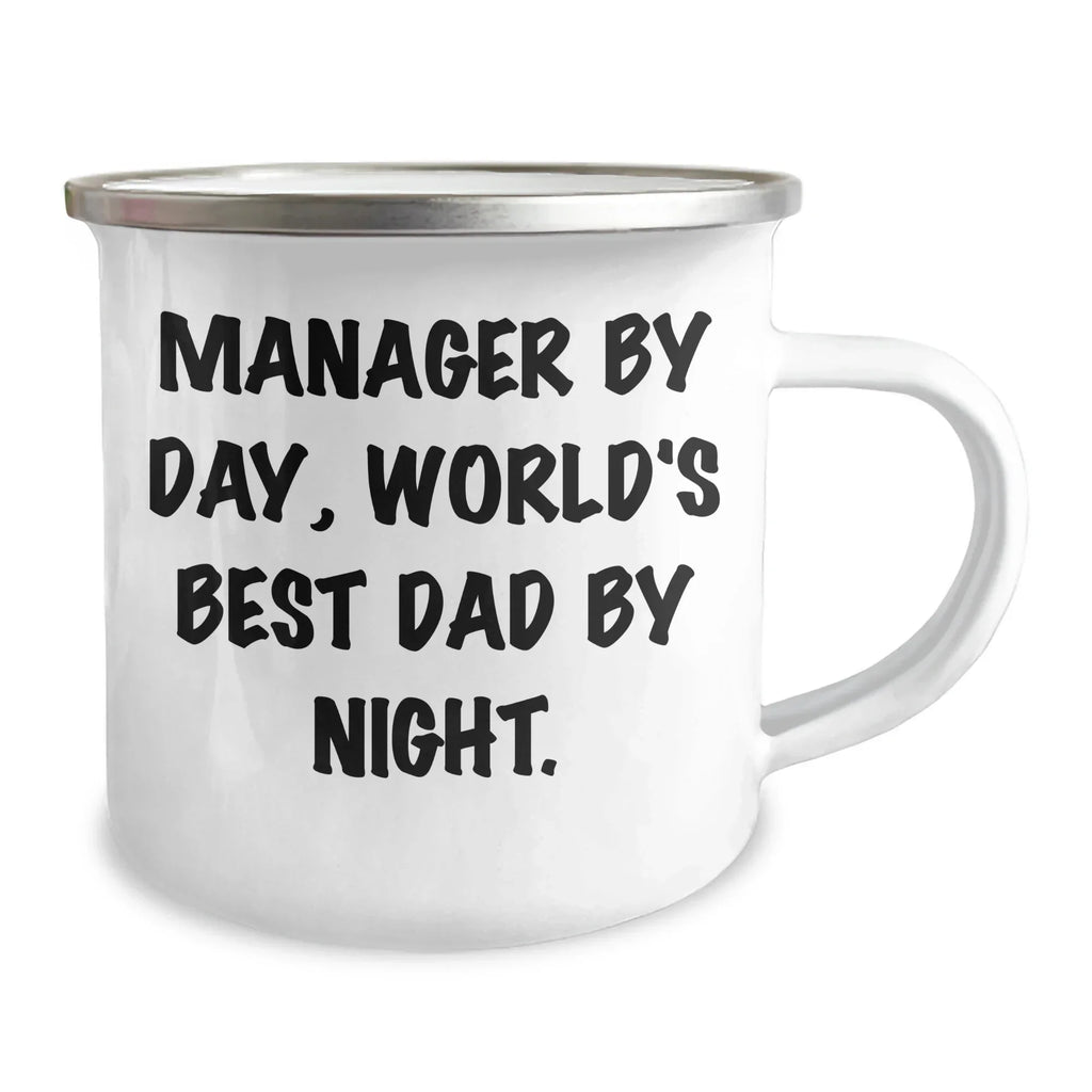 Manager By Day Funny Camping Mug, Gifts from Family to Manager, Father's Day Unique Gifts for Men