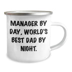 Manager By Day Funny Camping Mug, Gifts from Family to Manager, Father's Day Unique Gifts for Men