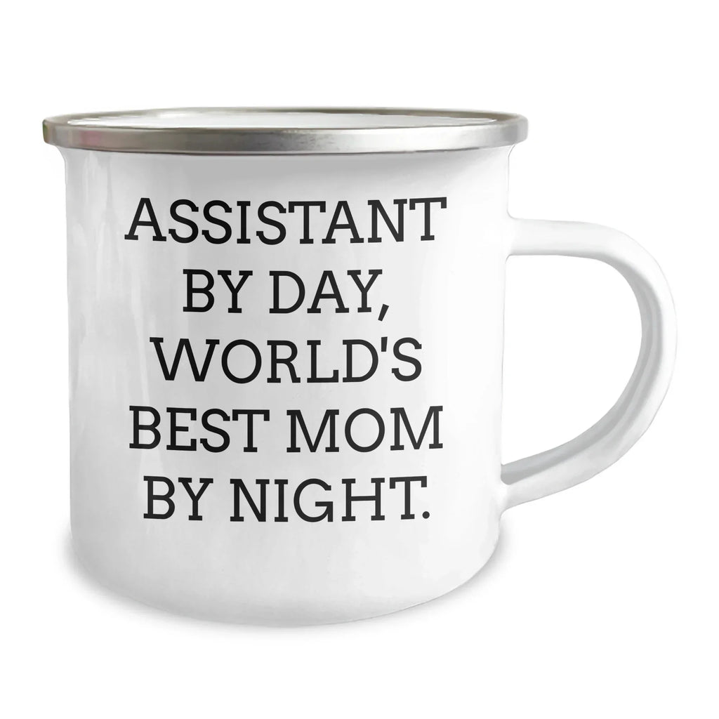 Assistive Graduation Gifts from Women to Assistants, World's Best Mom Camping Mug, Funny Quote