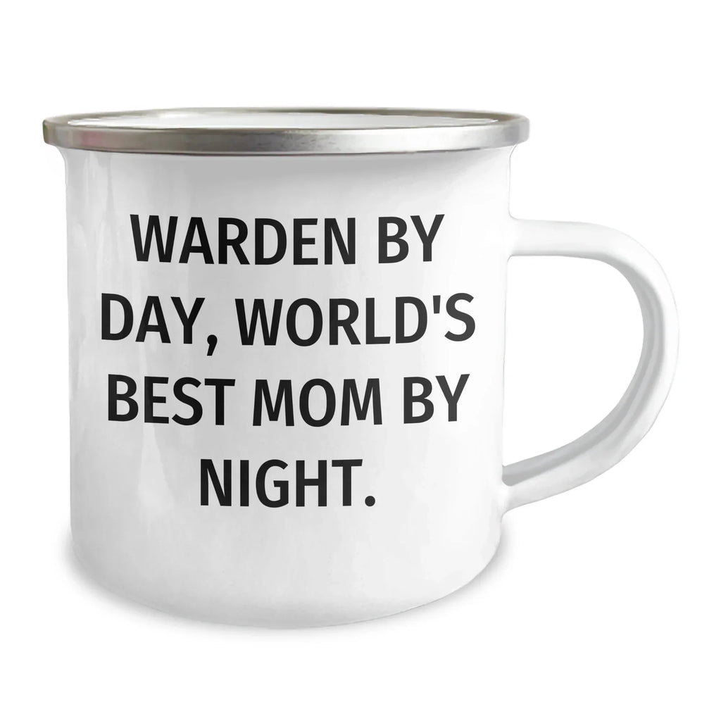 Warden By Day, World's Best Dad By Night - Funny Camping Mug, Gifts from Men to Warden, Father's Day Unique Gifts