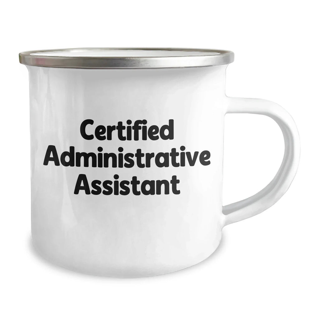 Funny Certified Administrative Assistant Gifts from Coworkers - Camping Mug for Men on Father's Day, 'I'm the Boss' Quote