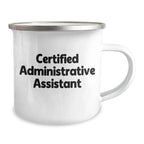 Funny Certified Administrative Assistant Gifts from Coworkers - Camping Mug for Men on Father's Day, 'I'm the Boss' Quote