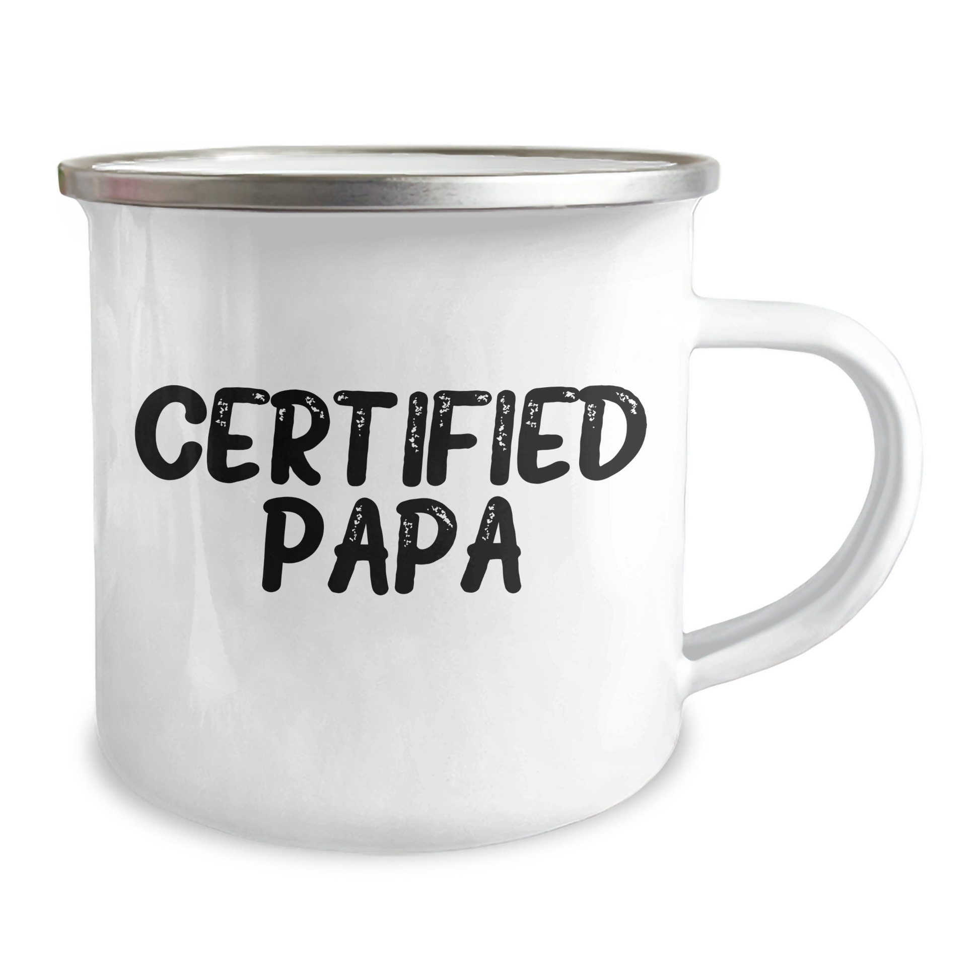 Funny Papa Camping Mug Gifts, 'Certified Papa' Quote, 12 oz Stainless Steel with Enamel Finish, Ideal Gifts from Friends, Family, or Coworkers for Papa on Father's Day - Image 2