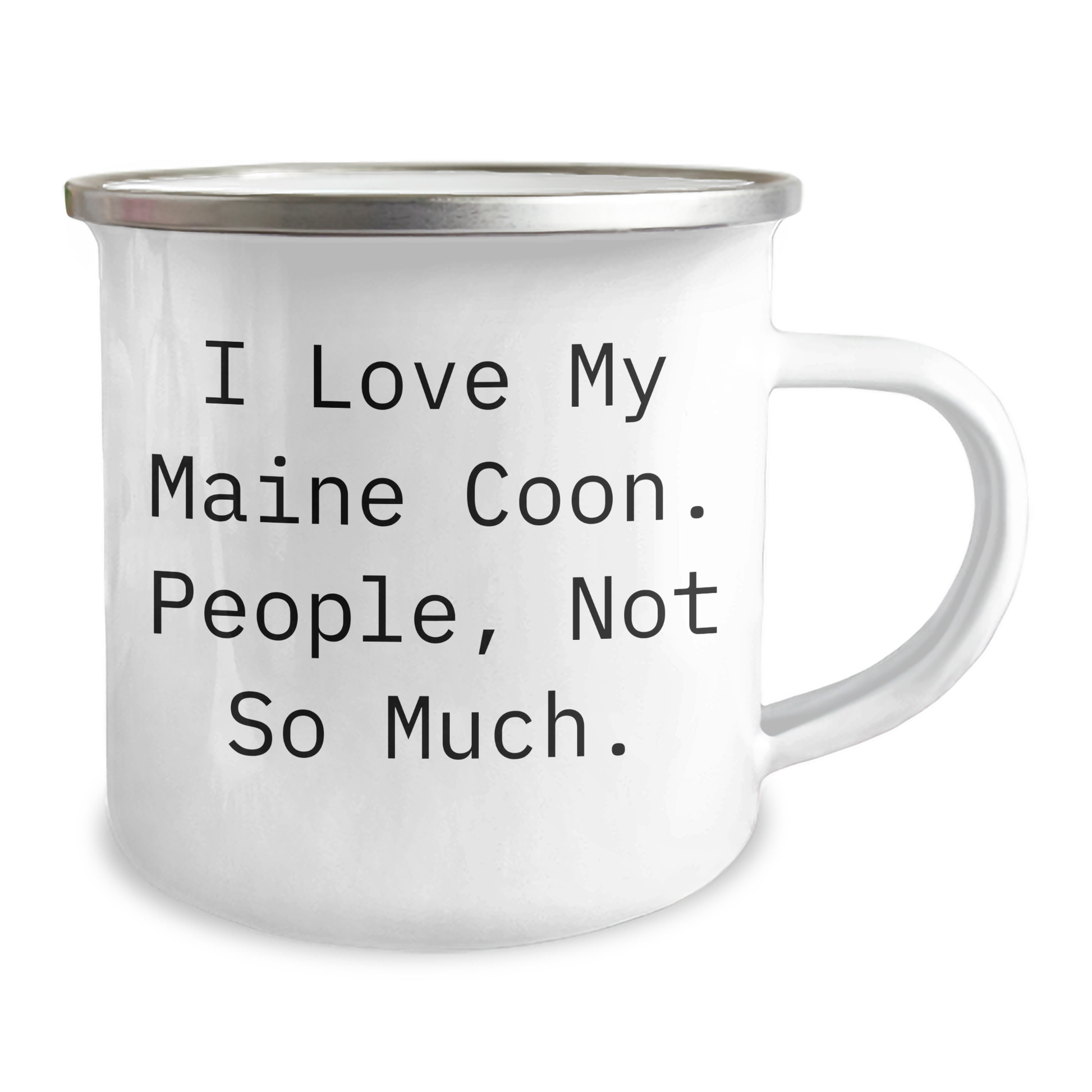 Maine Coon Cat Lovers Funny Gifts, Camping Mug for Men, 'I Love My Maine Coon. People, Not So Much.' Quote, Father's Day Unique Gifts from Friends or Family - Image 2