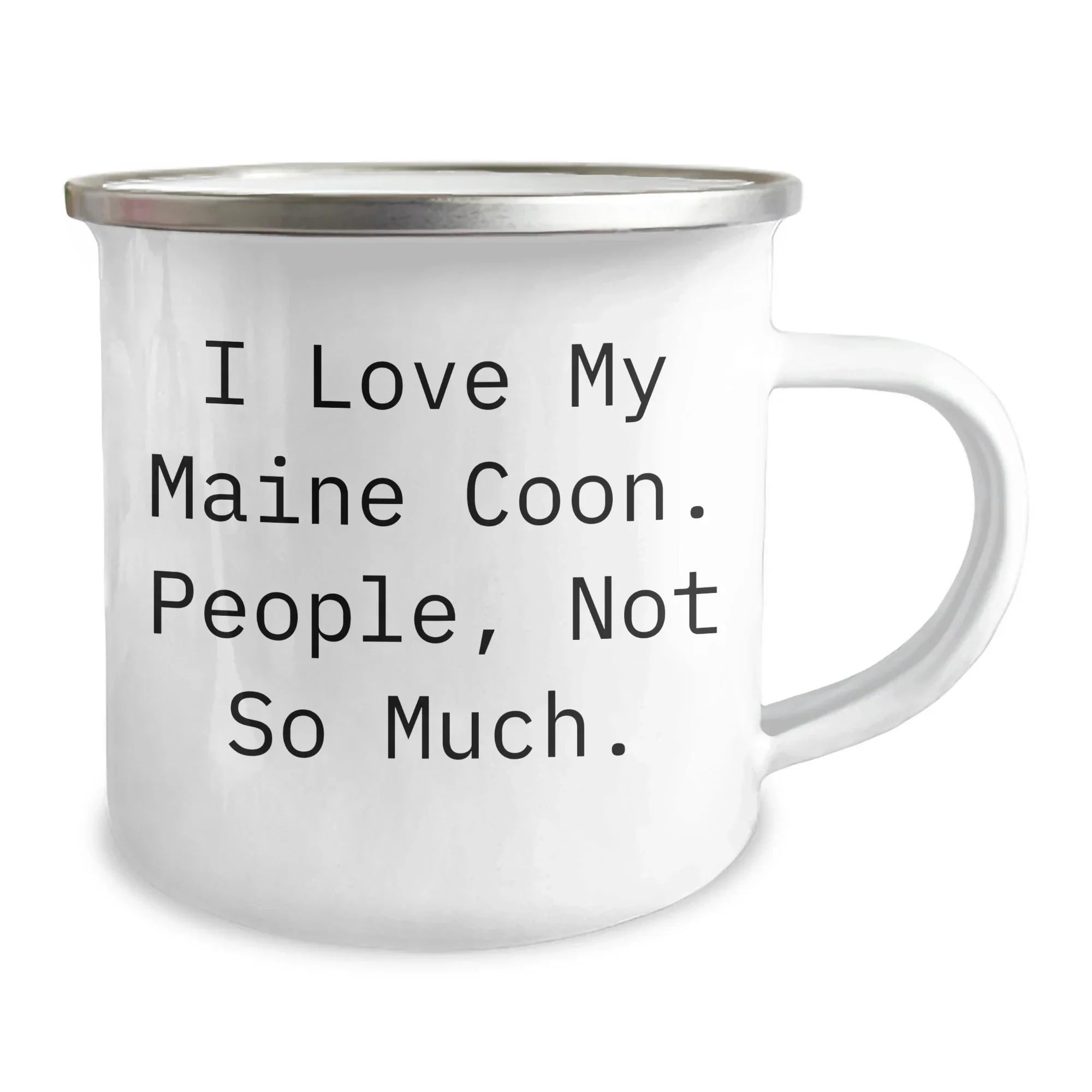 Maine Coon Cat Lovers Funny Gifts, Camping Mug for Men, 'I Love My Maine Coon. People, Not So Much.' Quote, Father's Day Unique Gifts from Friends or Family