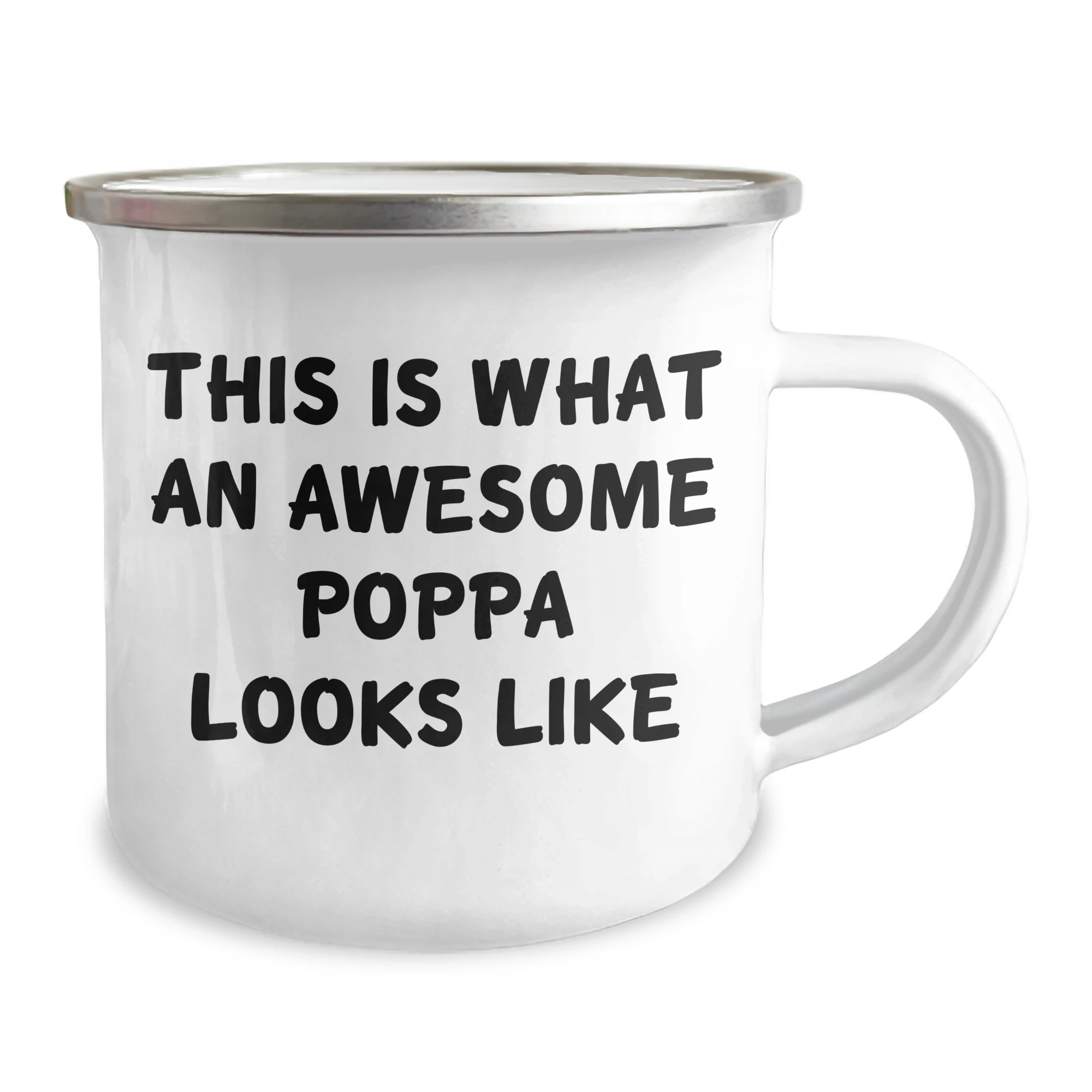 Unique Poppa Gifts from Men for Father's Day - This Is What An Awesome Poppa Looks Like Funny Camping Mug