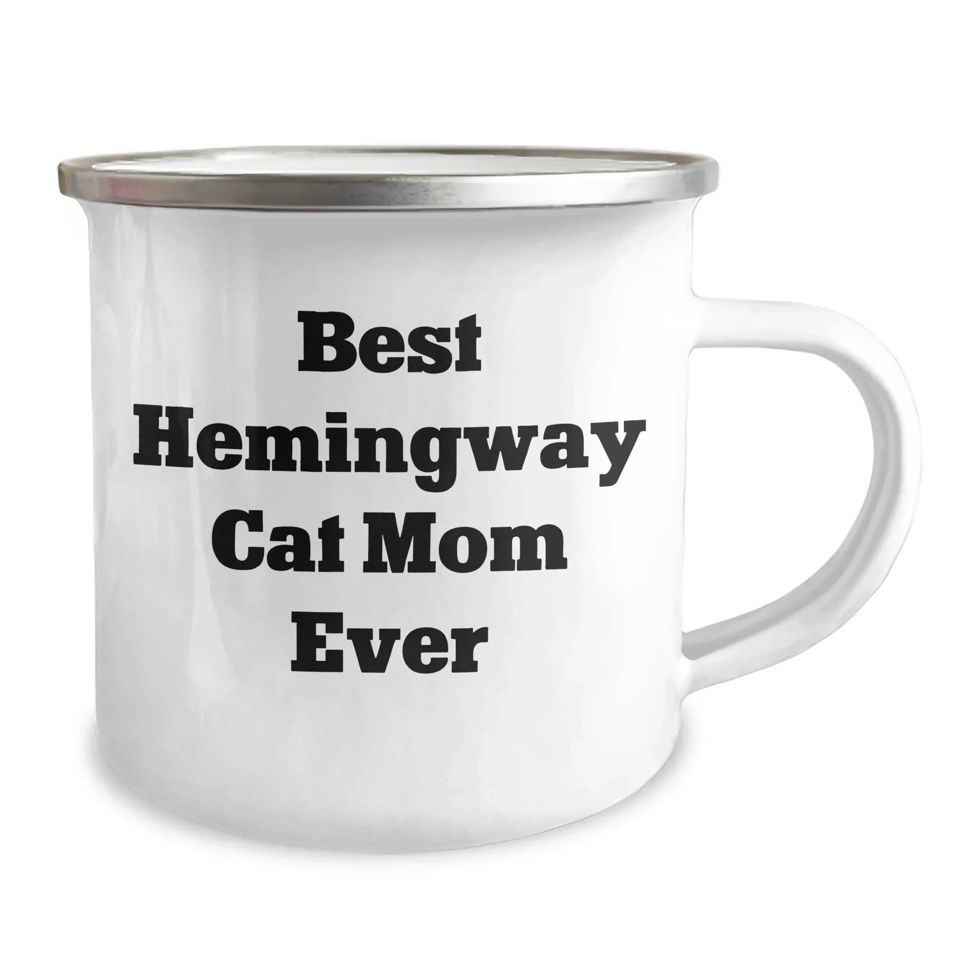 Funny Hemingway Cat Mom Gifts from Friends to Family - Best Camping Mug for Dad on Father's Day