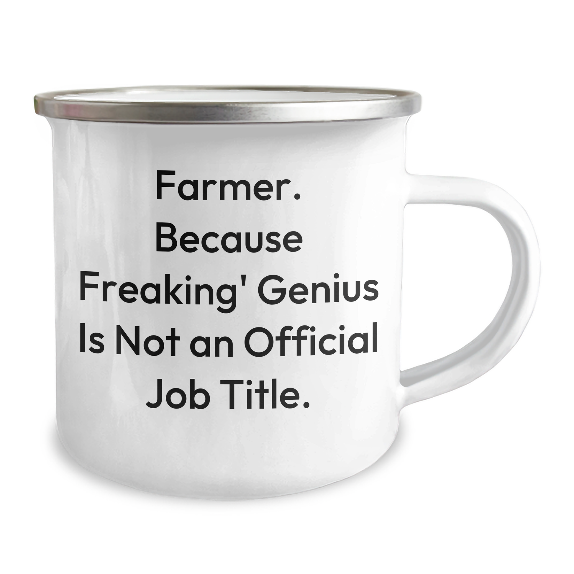 Farmer Gifts from Friends for Men, Funny Camping Mug with Quote 'Farmer. Because Freaking' genius Is Not An Official Job Title.', Unique Graduation Gifts for Him - Image 2