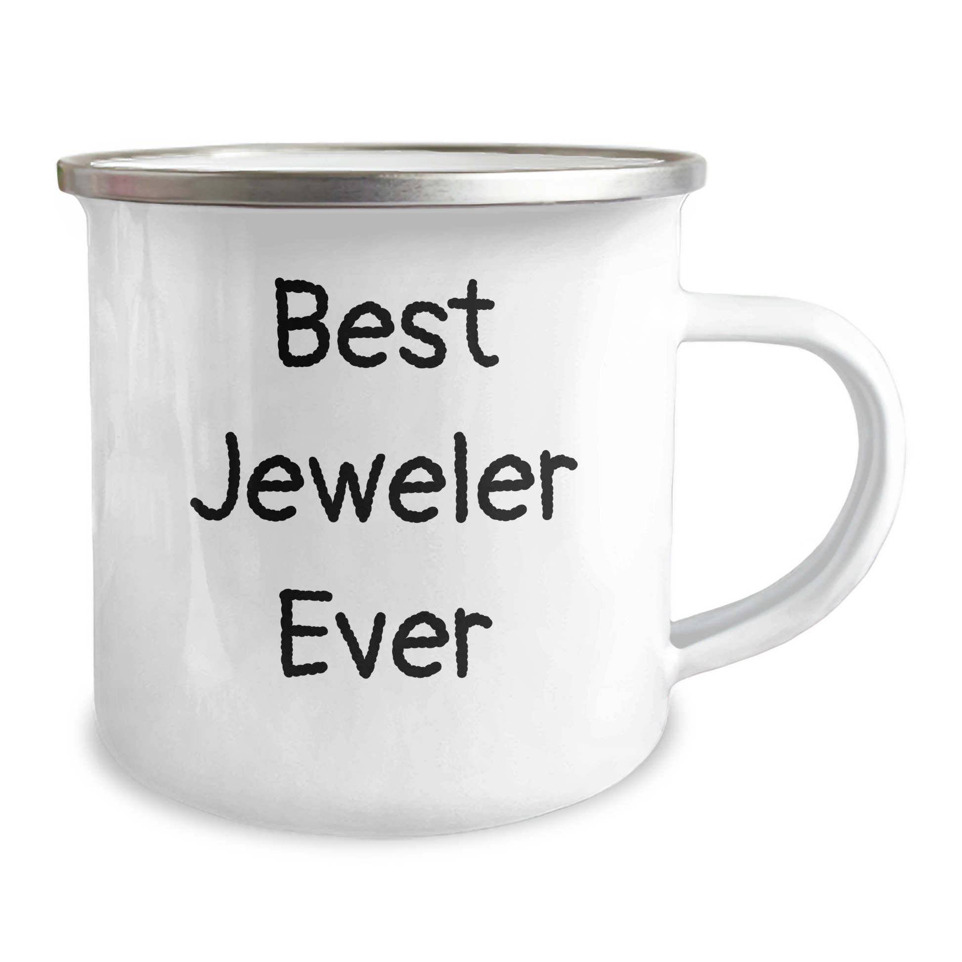 Funny Jeweler Gifts from Friends for Men, Enamel Camping Mug with Best Jeweler Ever Quote, Graduation Unique Gifts - Image 2