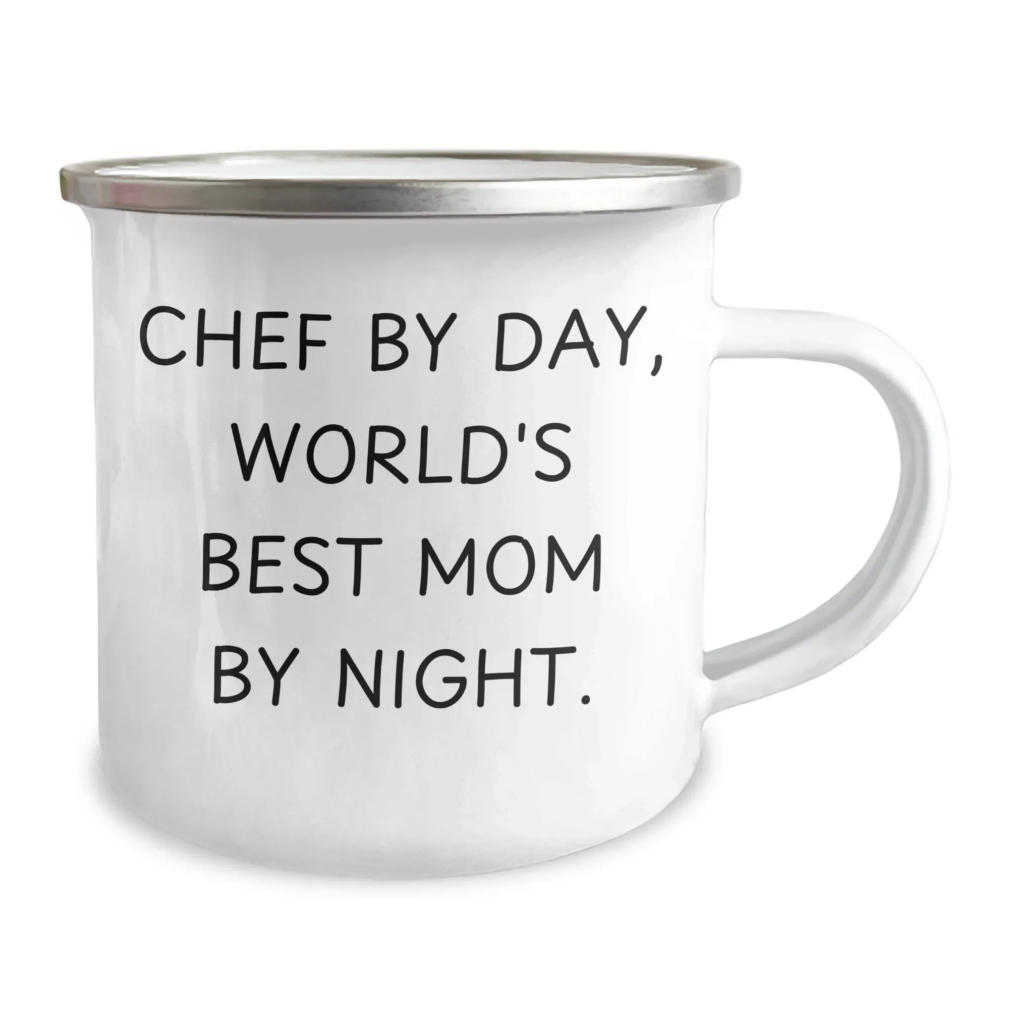 Chef Camping Mug, Funny Graduation Gift for Chef By Day, World's Best Mom By Night., Gifts from Mom to Chef