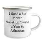 Arkansas Enthusiast Gifts, Funny Quote, 12 oz Camping Mug for Graduation, Gifts from Family to Friends