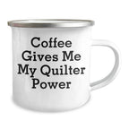 Funny Quilter Gifts from Friends, Quilter Power Mug for Graduation, Coffee Lovers' Unique Gifts