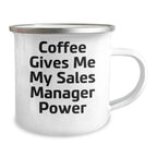 Sales Manager Power Gifts from Friends and Family, Funny Coffee Mug for Graduation, 'Coffee Gives Me My Sales Manager Power'