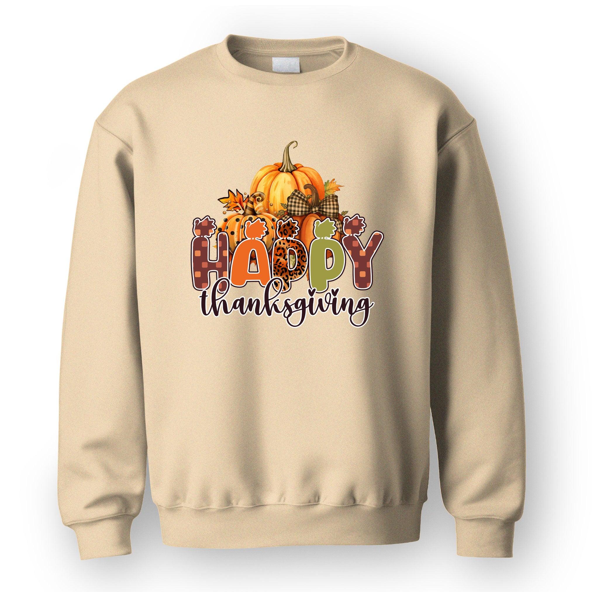Happy Thanksgiving Festive Holiday Sweatshirt - Mallard Moon Gift Shop