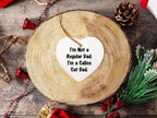 Calico Cat Dad Gifts from Men to Calico Cat Lovers - Funny Heart Ornament for Christmas