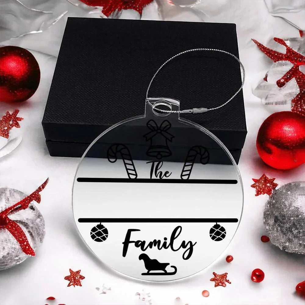Candy Cane Personalized Acrylic Keepsake Ornament