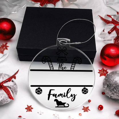 Candy Cane Personalized Acrylic Keepsake Ornament