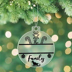 Candy Cane Personalized Acrylic Keepsake Ornament