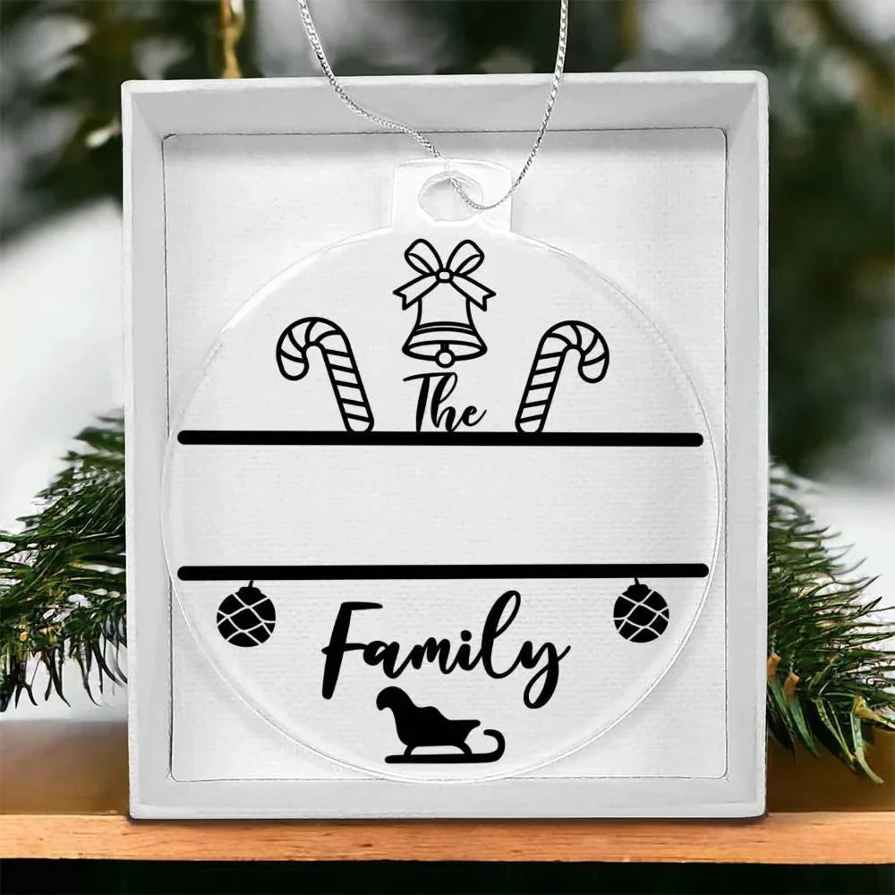 Candy Cane Personalized Acrylic Keepsake Ornament