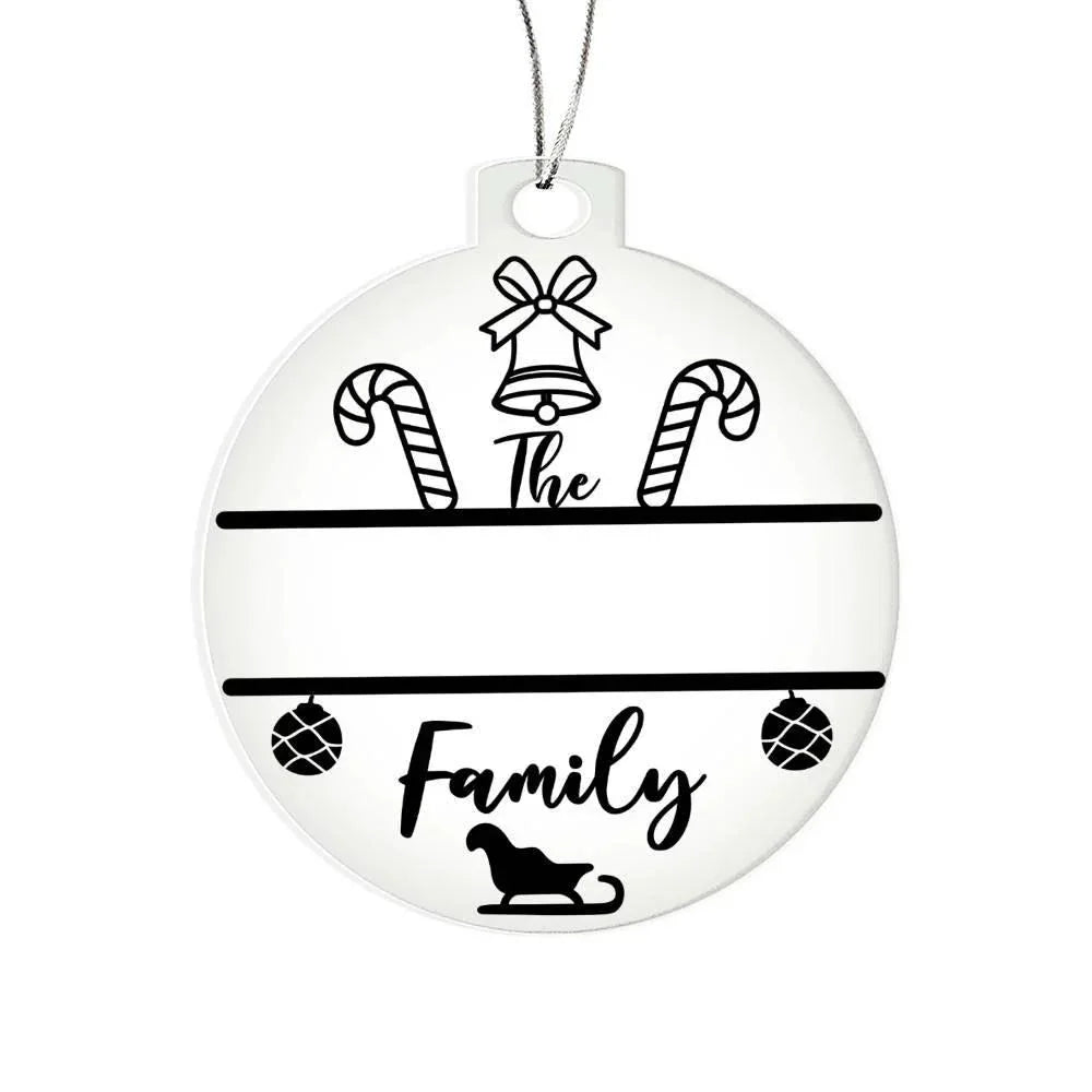 Candy Cane Personalized Acrylic Keepsake Ornament