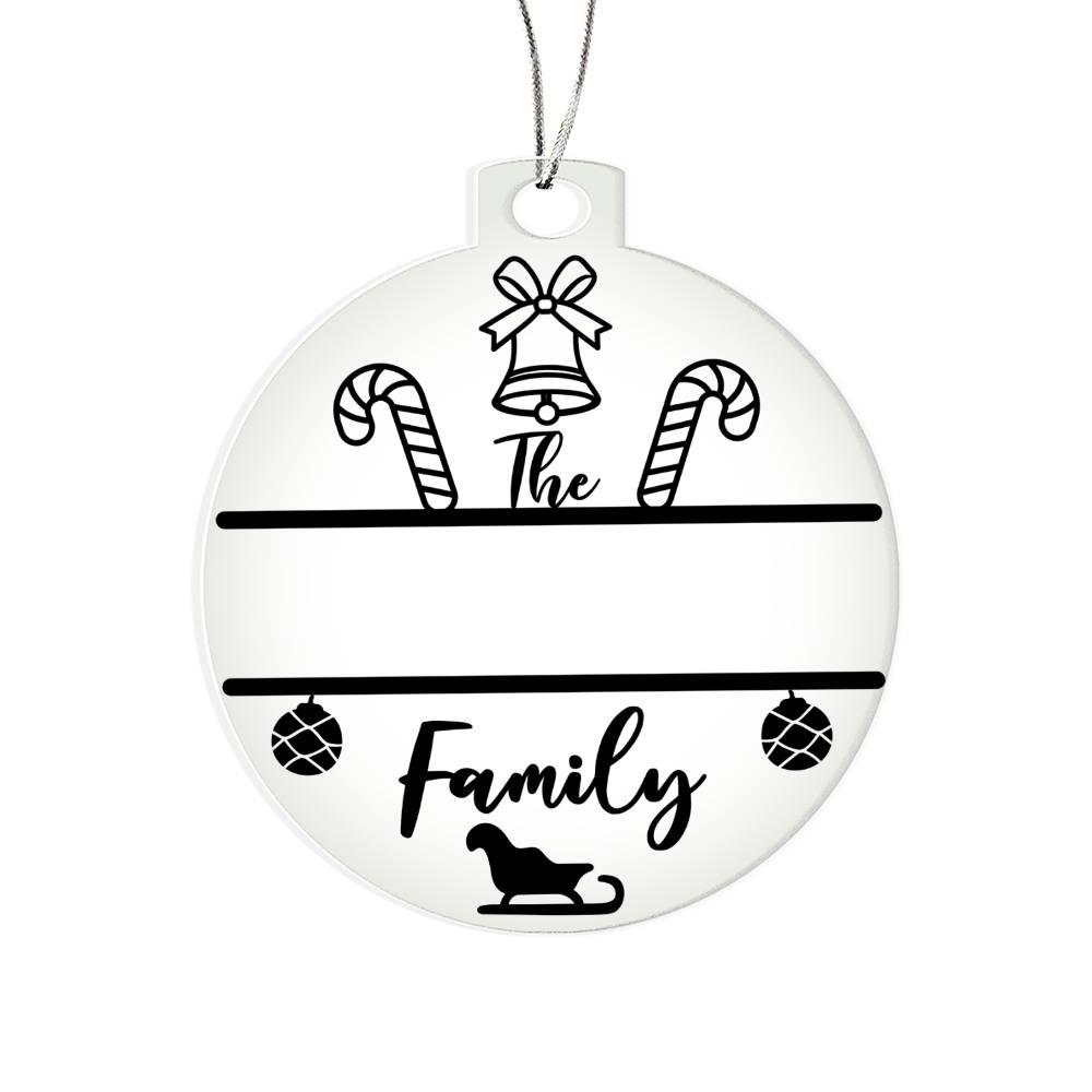 Candy Cane Personalized Acrylic Keepsake Ornament
