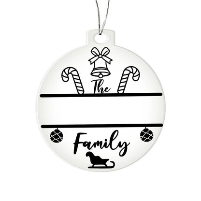 Candy Cane Personalized Acrylic Keepsake Ornament