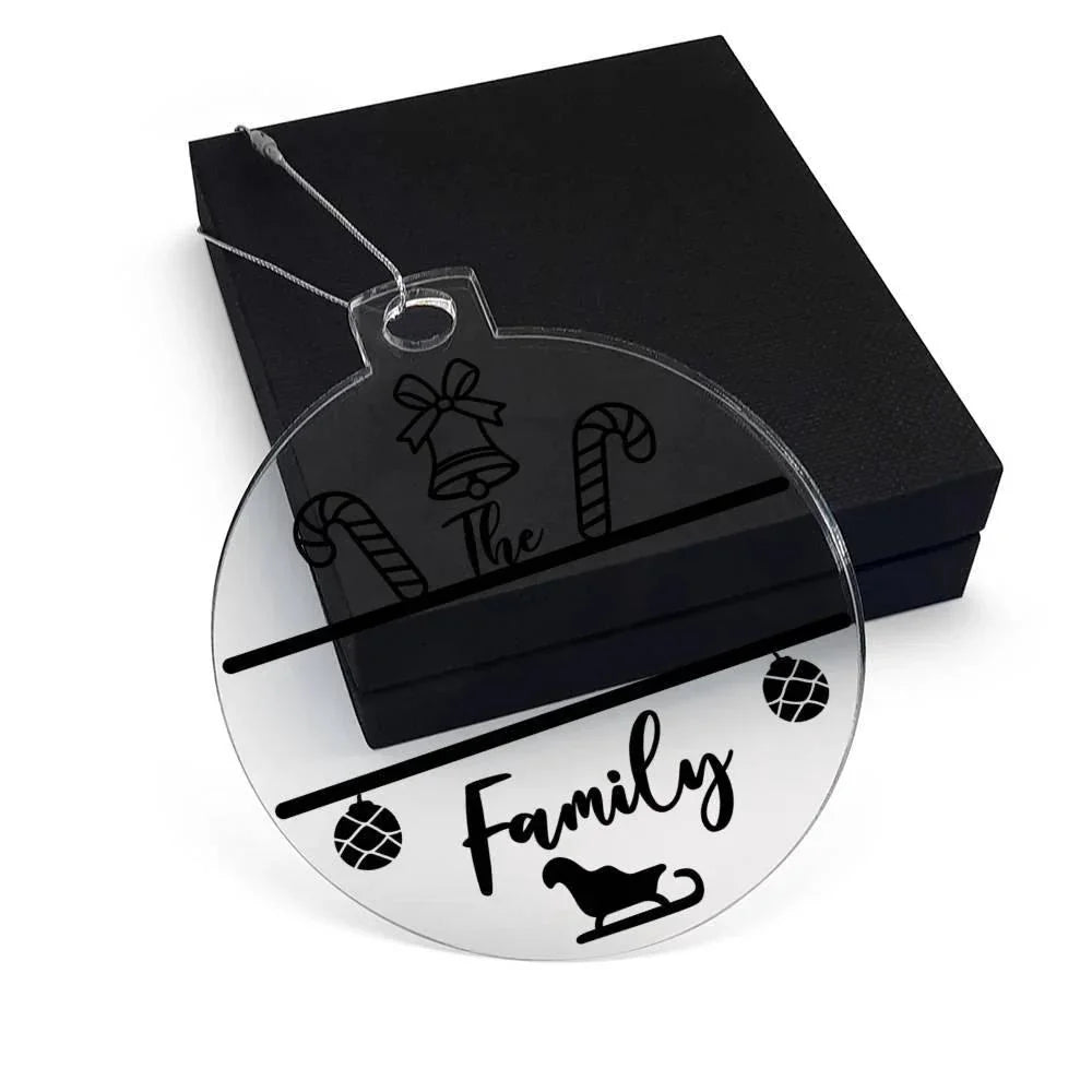 Candy Cane Personalized Acrylic Keepsake Ornament