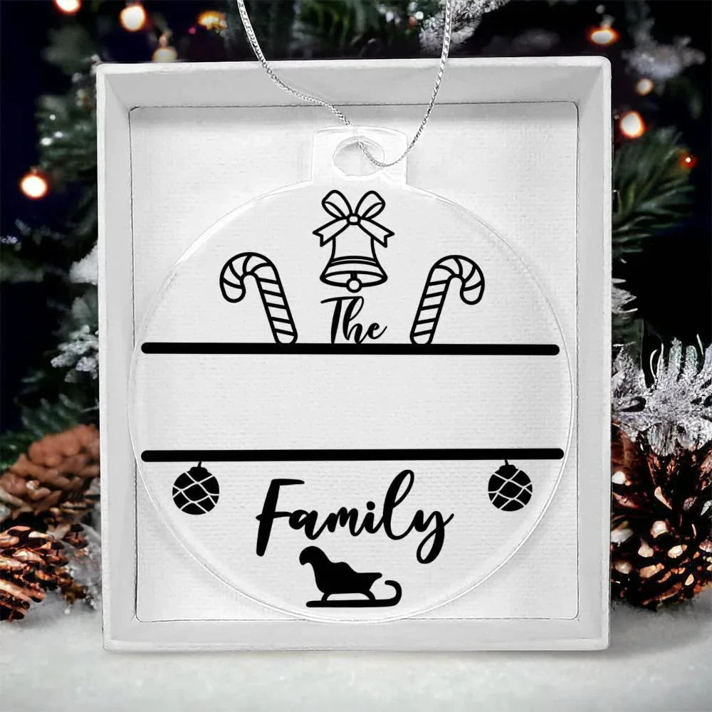 Candy Cane Personalized Acrylic Keepsake Ornament
