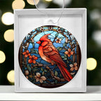 Cardinal Stained Glass Acrylic Keepsake Ornament