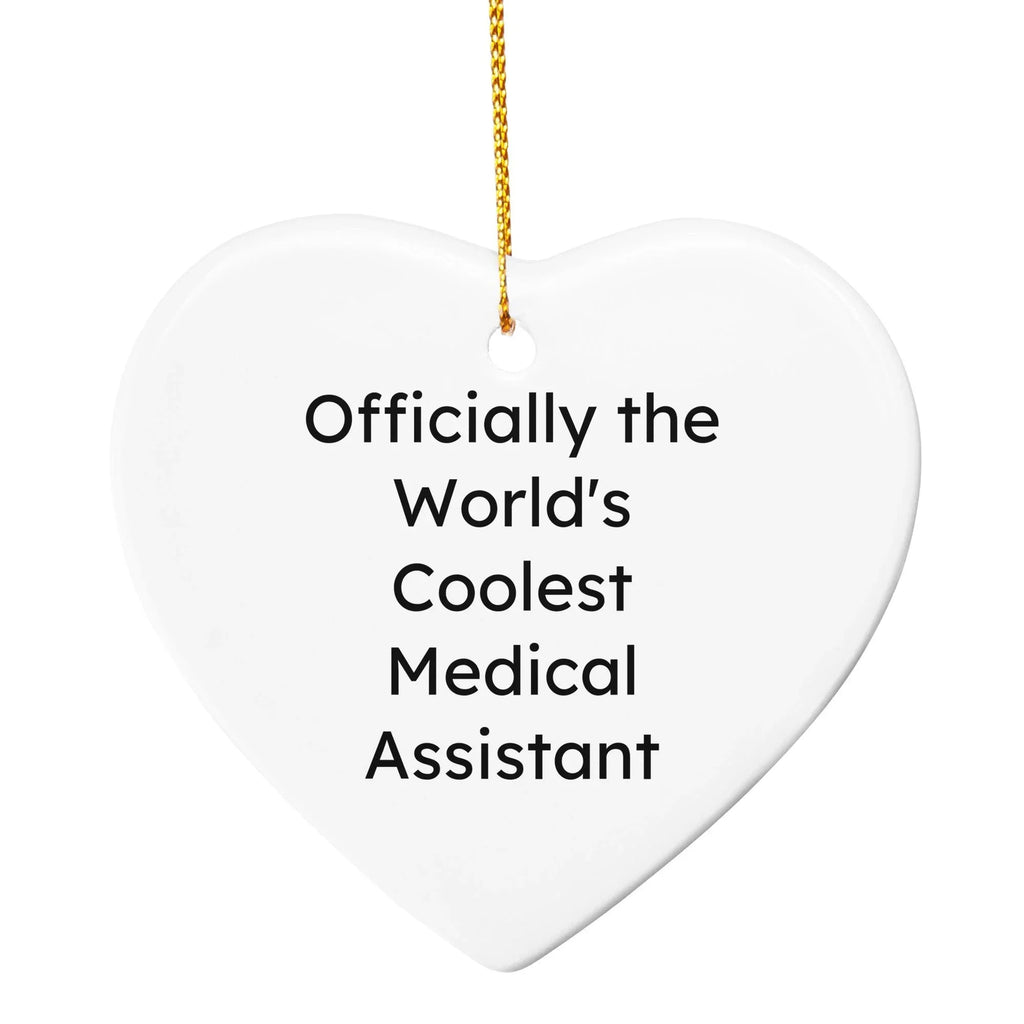 Medical Assistant Heart-shaped Christmas Tree Ornament -World's Coolest Medical Assistant'