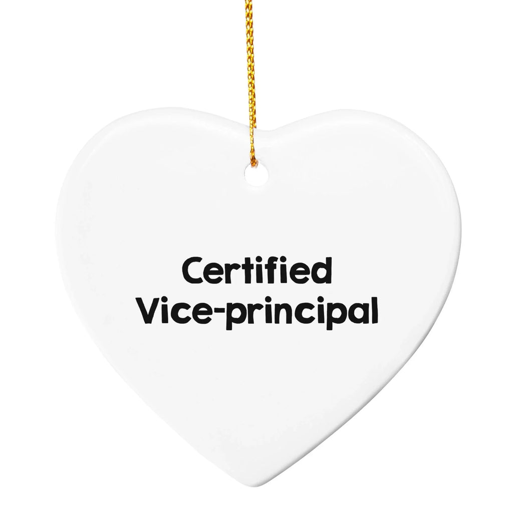 Funny Vice-Principal Gifts, 'Certified Vice-Principal' Circle Ornament for Christmas, Gifts from Men to Vice-Principals, Vice-Principal Appreciation