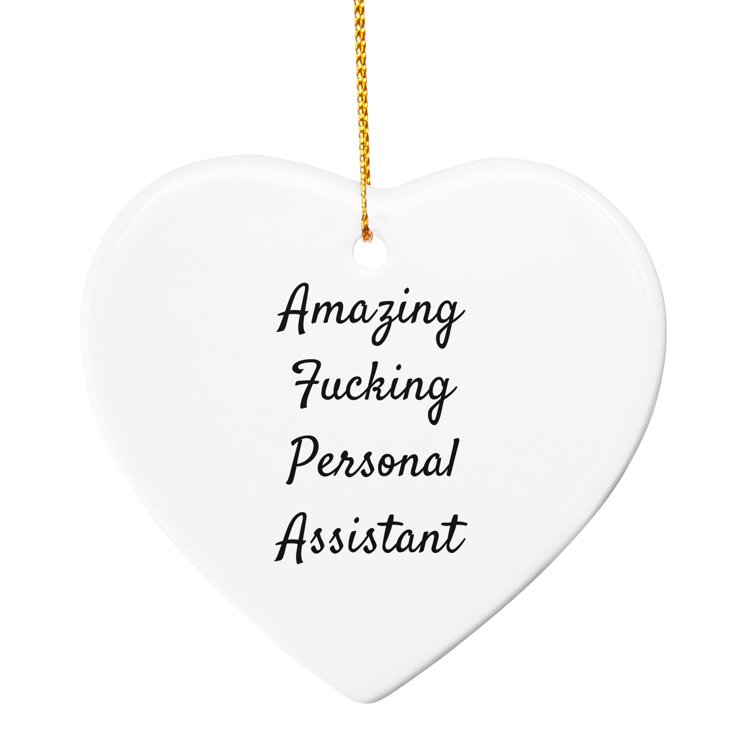 Funny Personal Assistant Circle Christmas Ornament - 'Amazing Personal Assistant' Birthday Appreciation Gift
