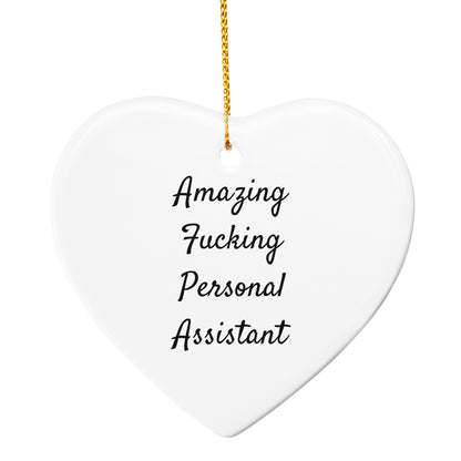 Funny Personal Assistant Circle Christmas Ornament - 'Amazing Personal Assistant' Birthday Appreciation Gift