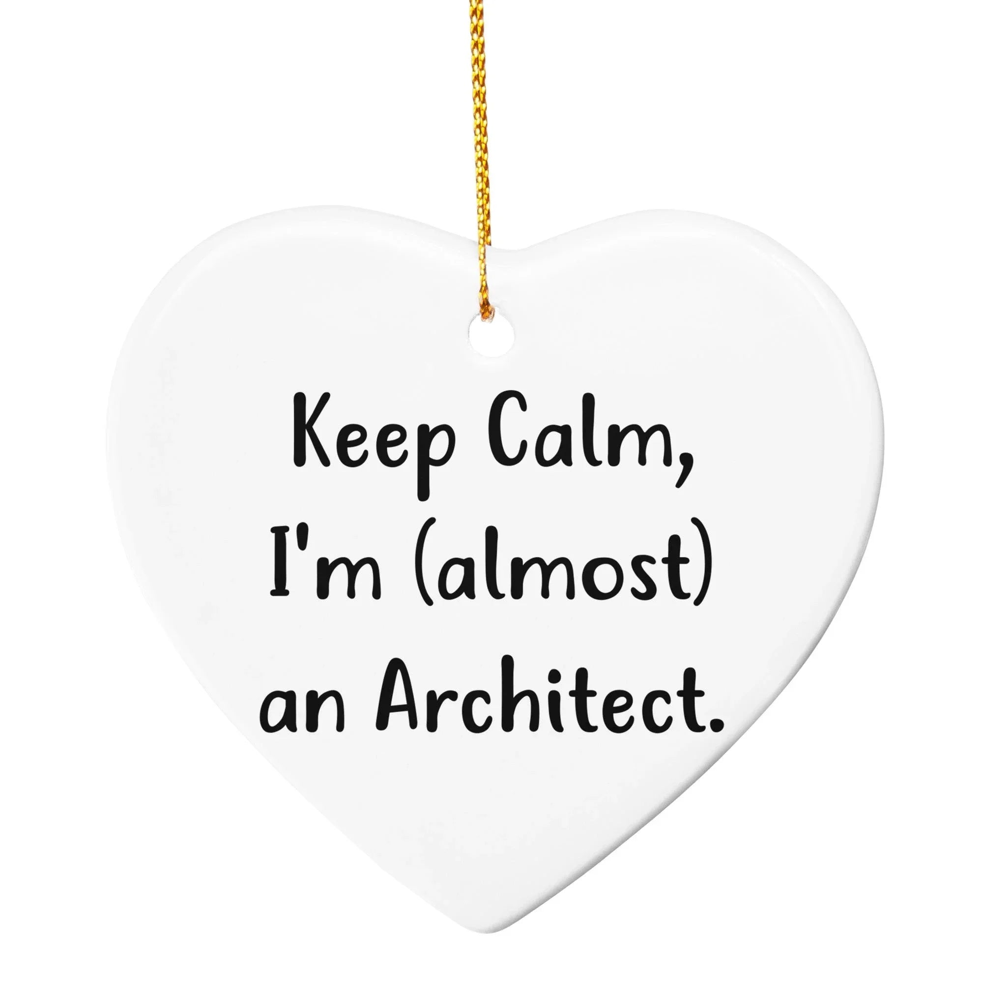 Architect Gifts for Men, Funny Keep Calm Circle Ornament, Christmas Unique Gifts from Friends, Perfect for Architect's Office or Home