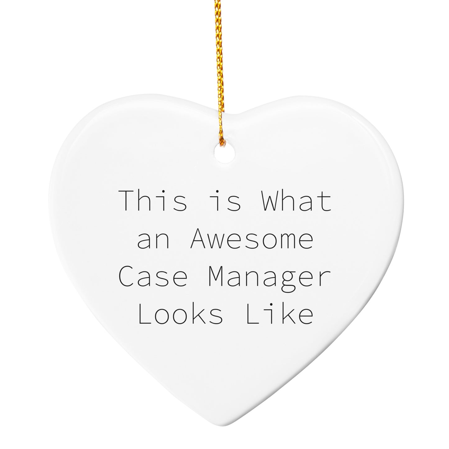 Case Manager Circle Christmas Ornament , 'This Is What An Awesome Case Manager Looks Like', Appreciation Gifts