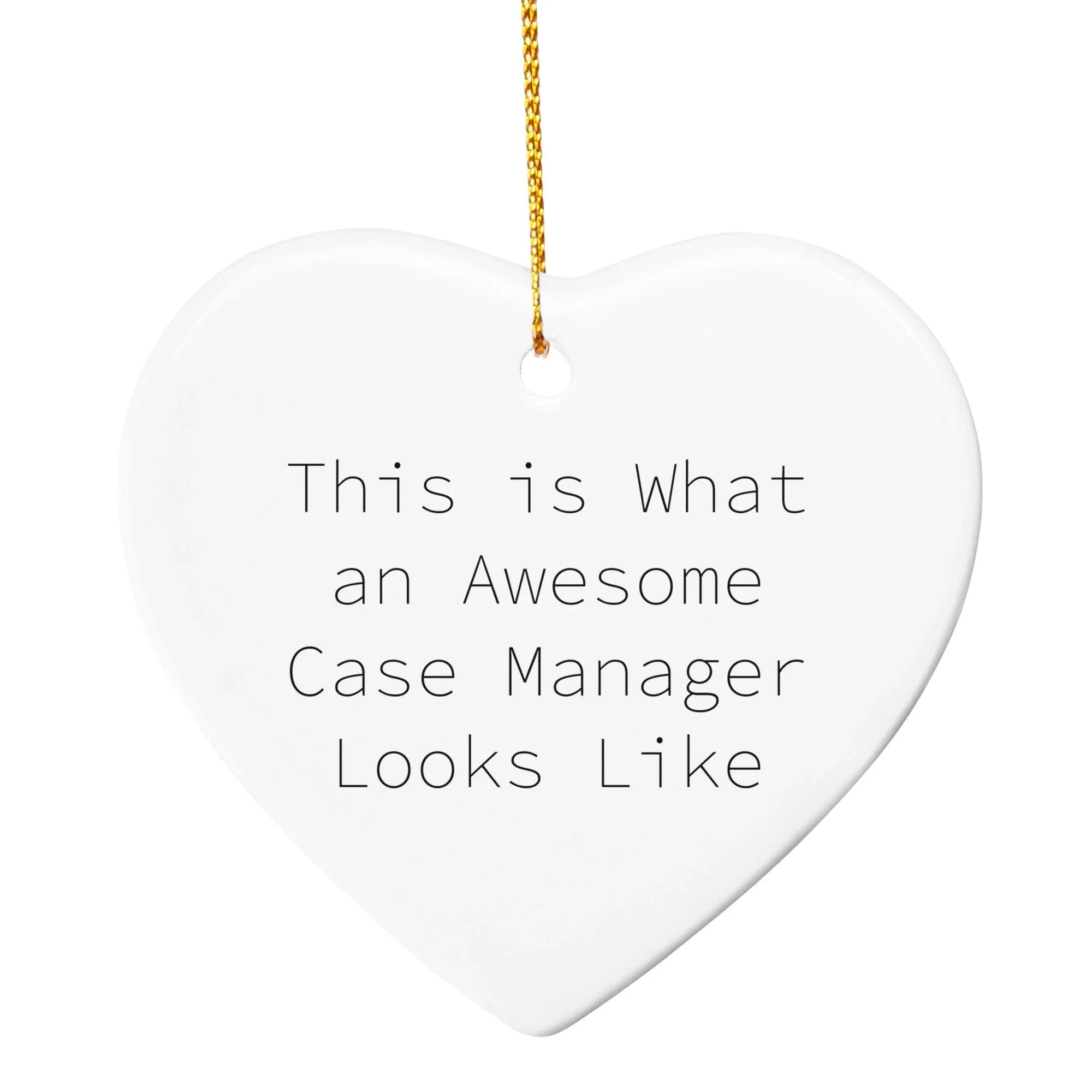 Case Manager Circle Christmas Ornament , 'This Is What An Awesome Case Manager Looks Like', Appreciation Gifts
