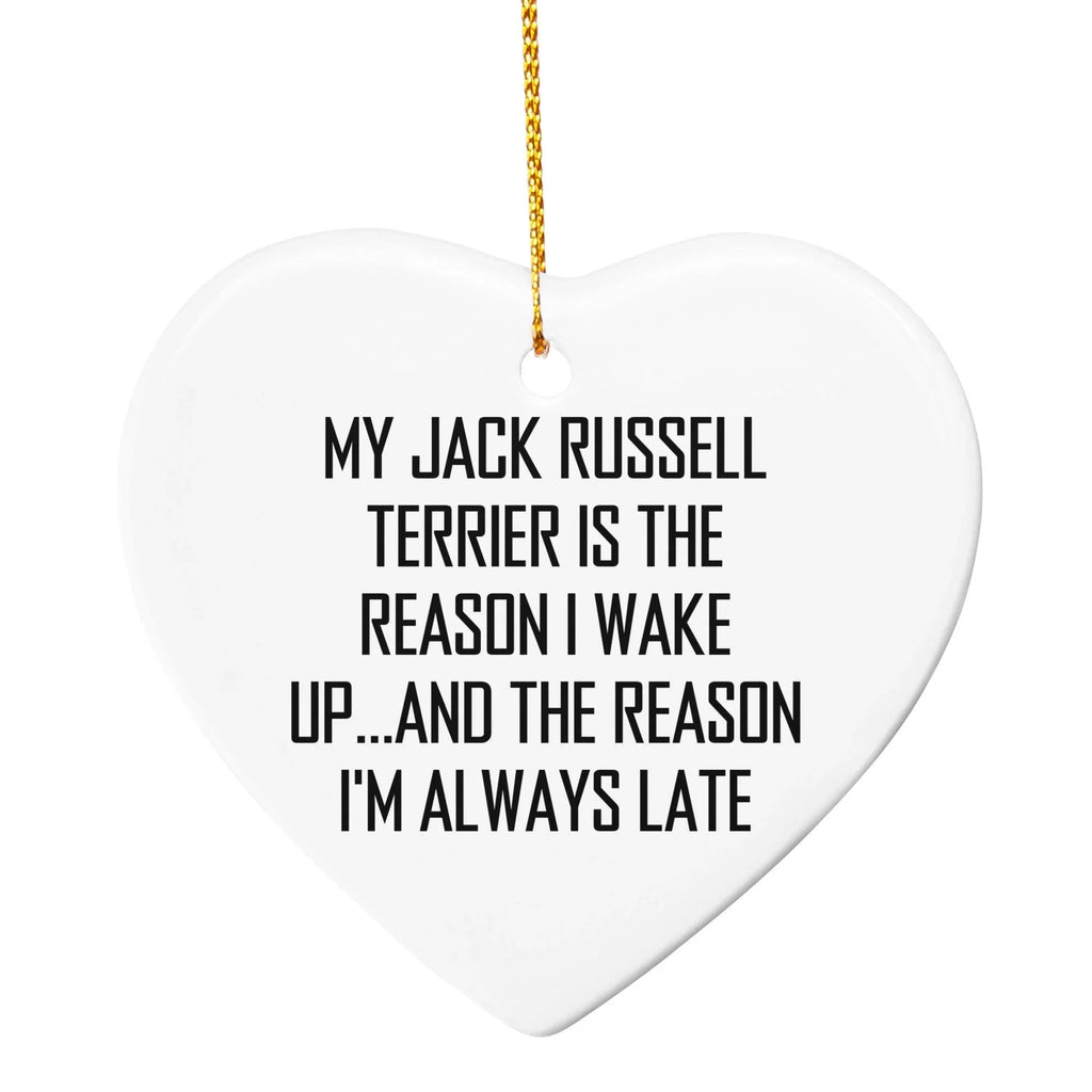 Funny Jack Russell Terrier Dog Gifts from Friends, Christmas Unique Circle Ornaments