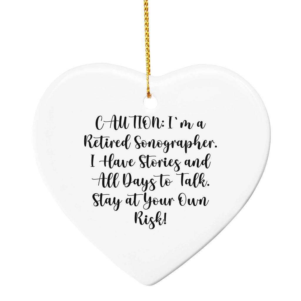 Sonographer Humor Oval Ornament- Caution: Funny Storytelling Ahead, Christmas Gifts